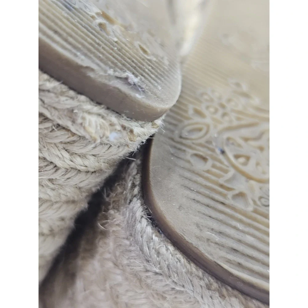 Vintage Skechers Cali Chunky Espadrille Woven Thong Wedge Sandals‎ Size 6.5 Y2K